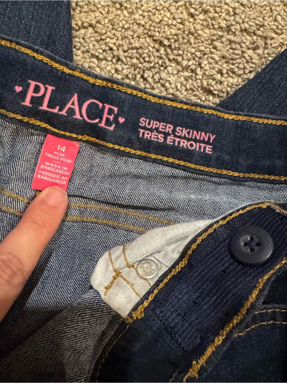 The Children's Place Dark Indigo Straight Leg Jeans